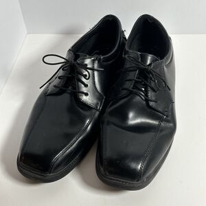❤️ Nunn Bush Men's Size 10 1/2 M Black Leather Dress Shoes Lace Up Comfort Gel
